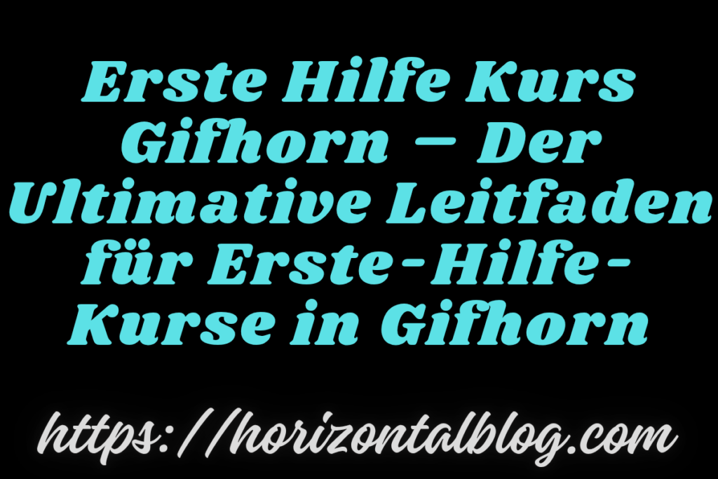 Erste Hilfe Kurs Gifhorn